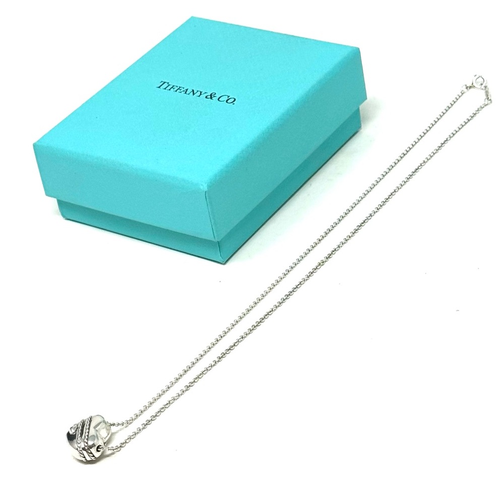 Authentic Tiffany & co Solid Heart Arrow Dropped Around The Heart Neckla… - Picture 9 of 9